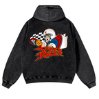 Speed Racer Vintage Washed Cotton Back Art Hoodie