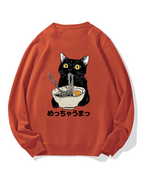 Ramen Cat Cotton Sweatshirt