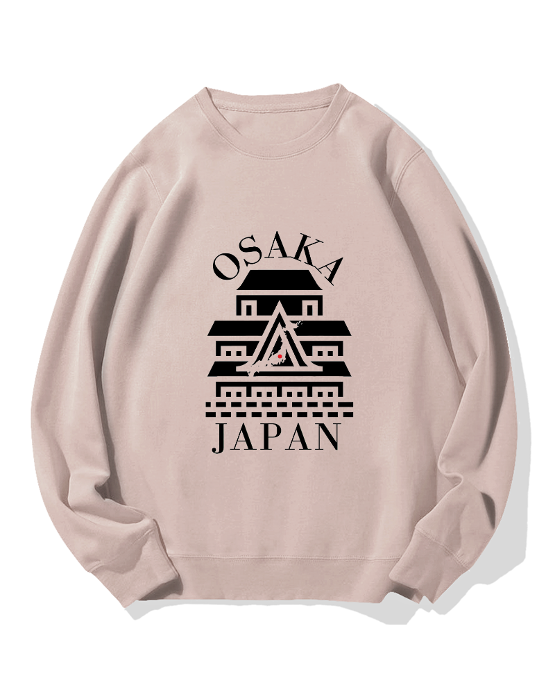 Osaka Castle and Japan Cotton Sweatshirt