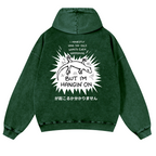 Gecko Vintage Washed Cotton Back Art Hoodie