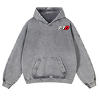 Initial D Vintage Washed Cotton Back Art Hoodie