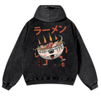 Ramen Vintage Washed Cotton Back Art Hoodie