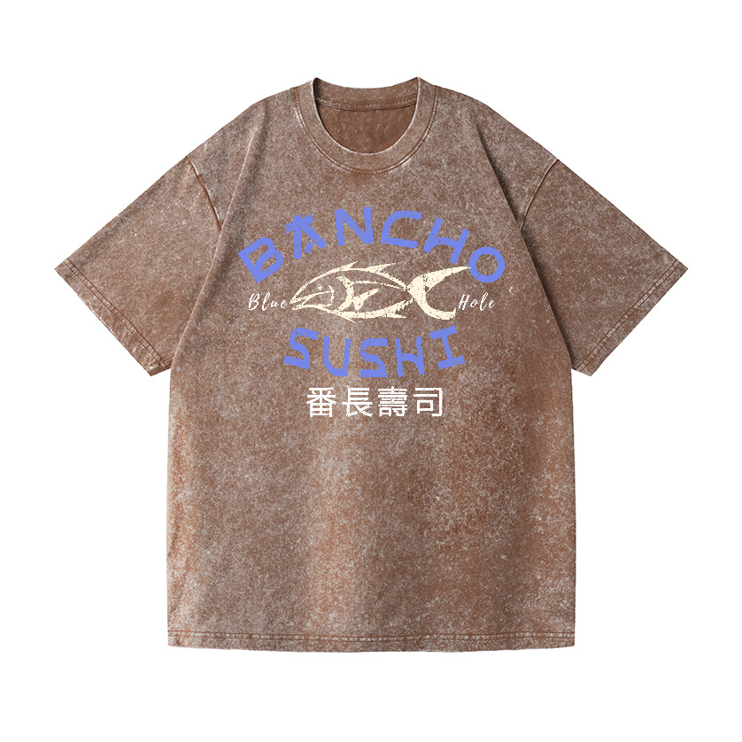 Bancho Sushi Vintage Wash Japanese Design T-Shirt