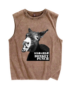 Donkey punch Vintage Distressed Washed Tank Top