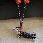 Dachshund Woven Pendant Necklace