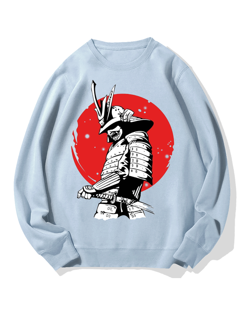 Hinomaru and Japanese samurai Cotton Sweatshirt