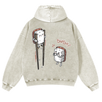 Sushi Vintage Washed Cotton Back Art Hoodie
