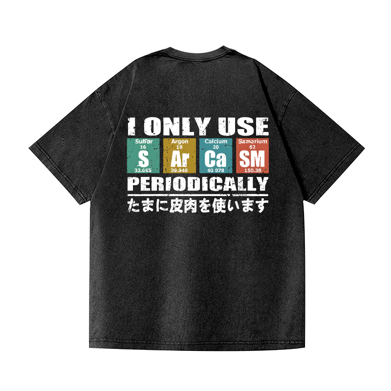 Sarcasm Vintage Wash Japanese Design Back Art T-Shirt