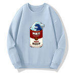 Kanagawa Retro Cotton Pullover Sweatshirt
