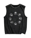 Japan Small Daruma Vintage Distressed Washed Tank Top
