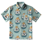Cute Capybara Taekwondo Button-up Shirt