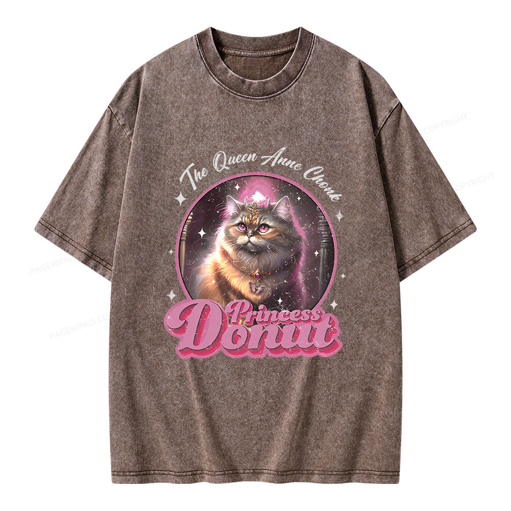 Princess Donut  Unisex Washed T-shirt