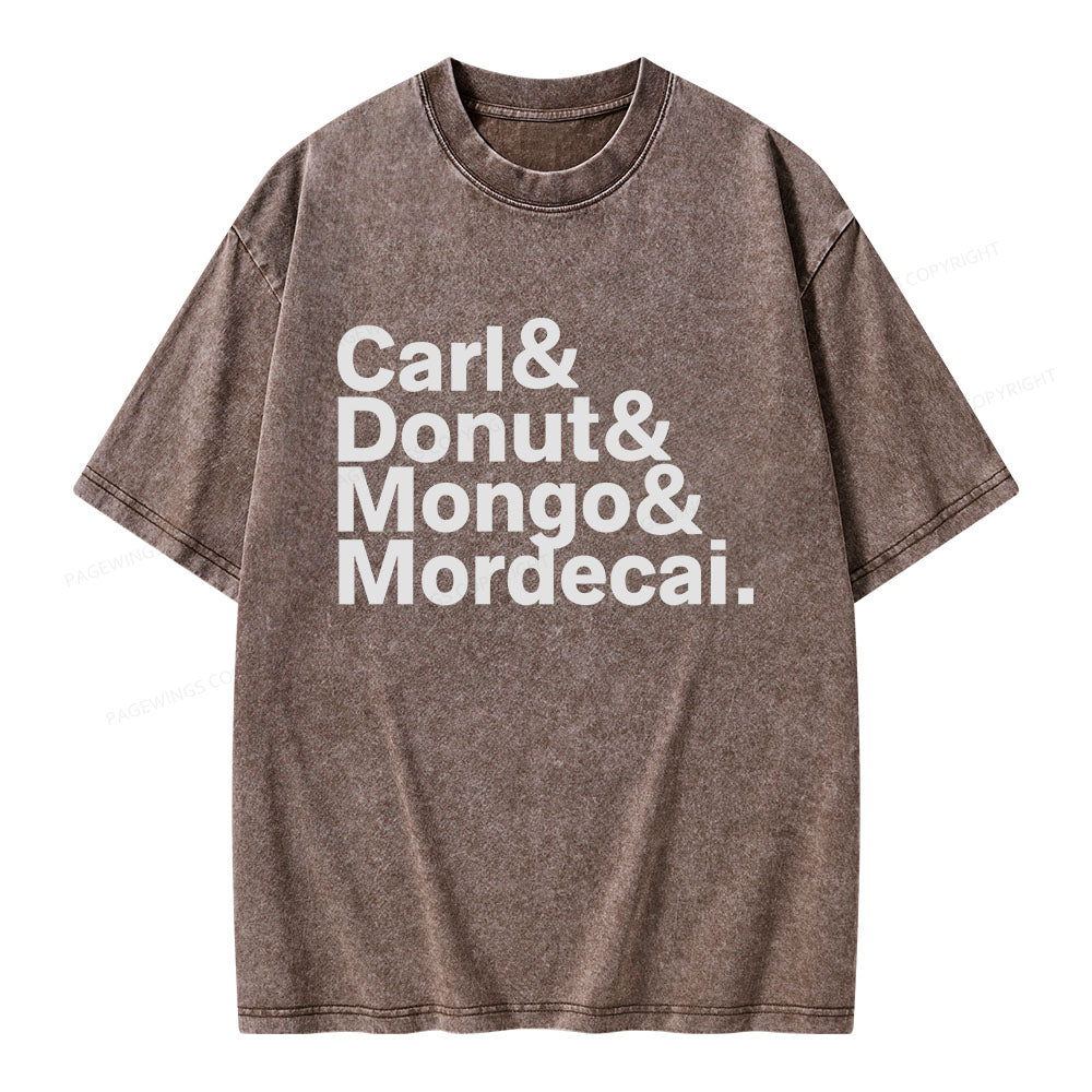 Donut Mongo Mordecai Unisex Washed T-shirt