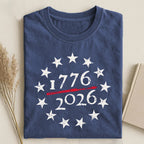 Unisex 250th Birthday USA Printed Washed Folded T-shirt