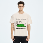 Too Tired To Work Properly Washed T-Shirt