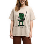 Funny Building Blocks Samurai Washed T-Shirt