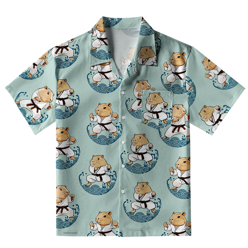 Cute Capybara Taekwondo Aloha Hawaiian Shirt