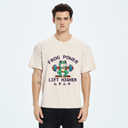 Muscular Weightlifting Frog Washed T-Shirt