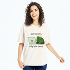 Unisex Silly Frog Is Working Washed T-Shirt