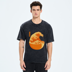 The Great Wave Off Orange Washed T-Shirt