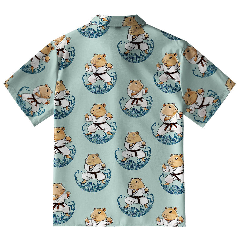Cute Capybara Taekwondo Aloha Hawaiian Shirt