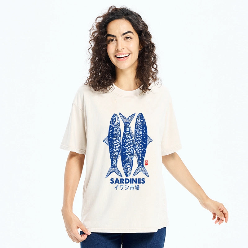 Sardines Market Washed T-Shirt