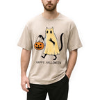 Halloween Cat Soul Washed T-Shirt