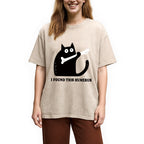 Cat Found This Humerus Washed T-Shirt