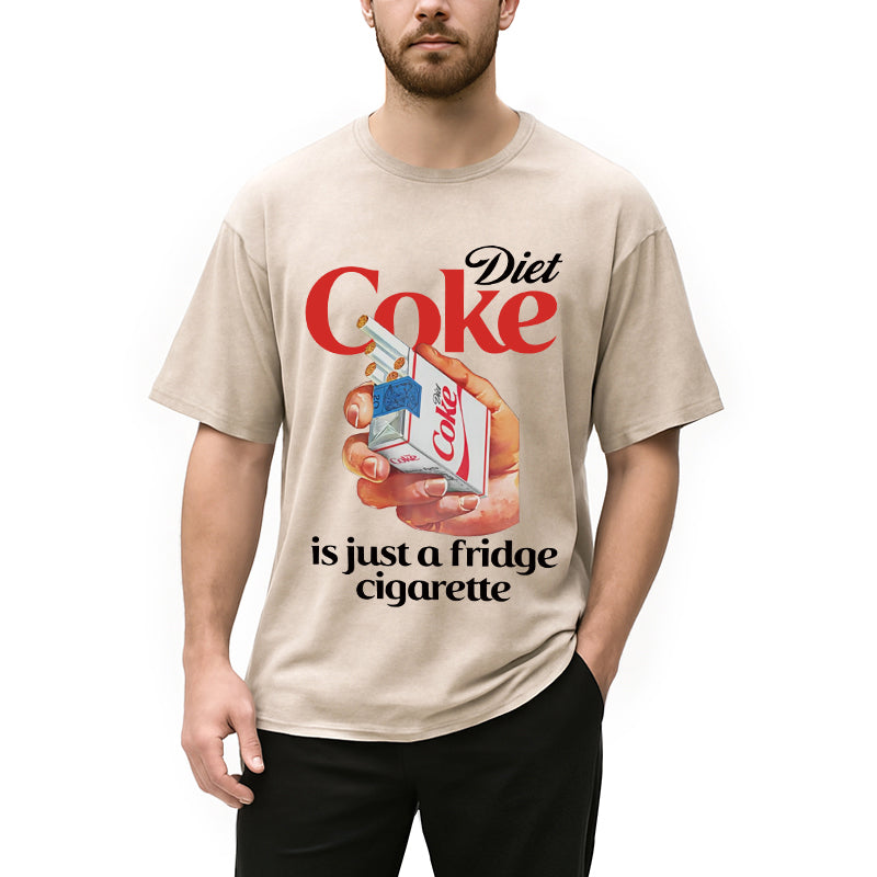 Just A Fridge Cigarette Coke Washed T-Shirt