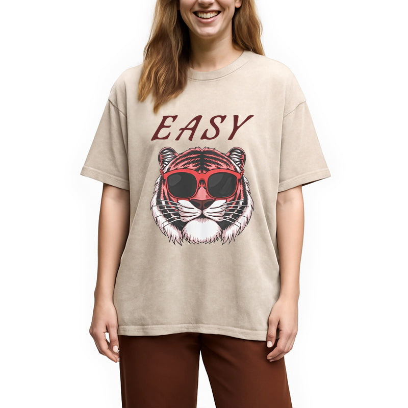 Easy Pink Tiger Washed T-Shirt