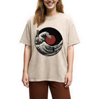 The Solitary Wanderer Cat Washed T-Shirt