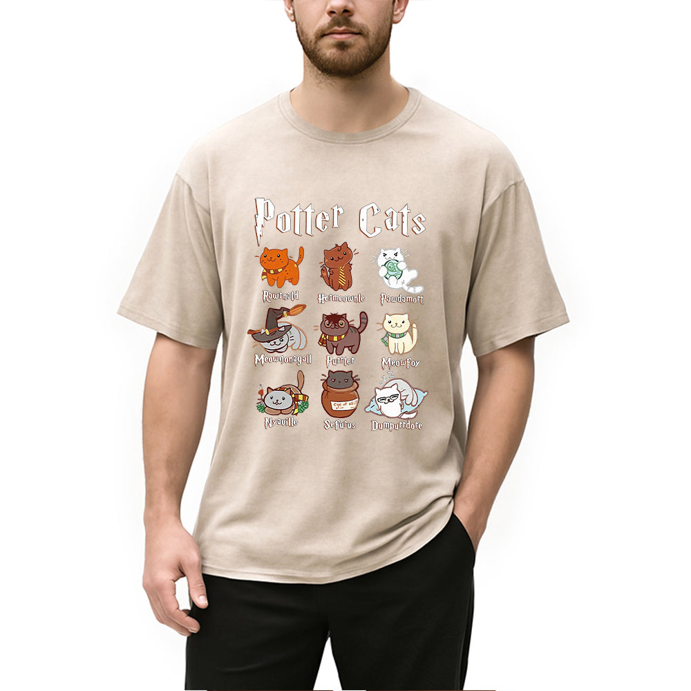 Wizard Cats Washed T-Shirt