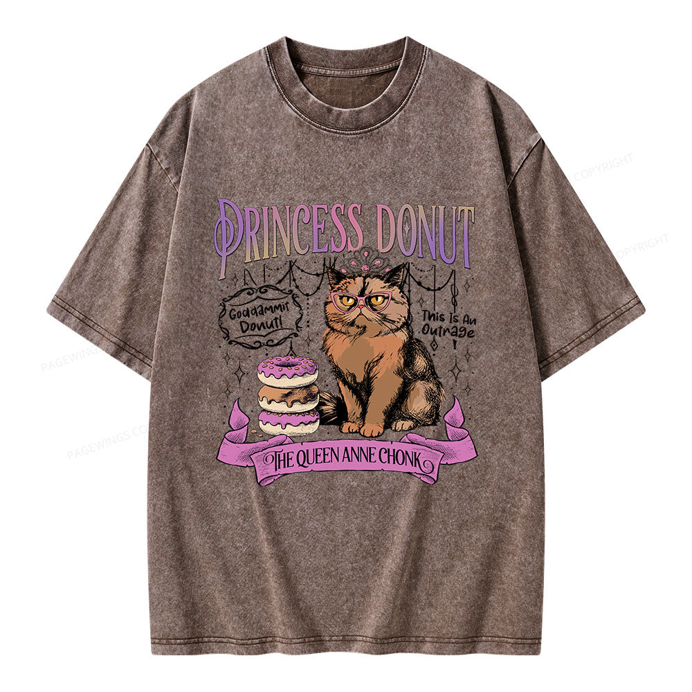Princess Donut Unisex Washed T-shirt