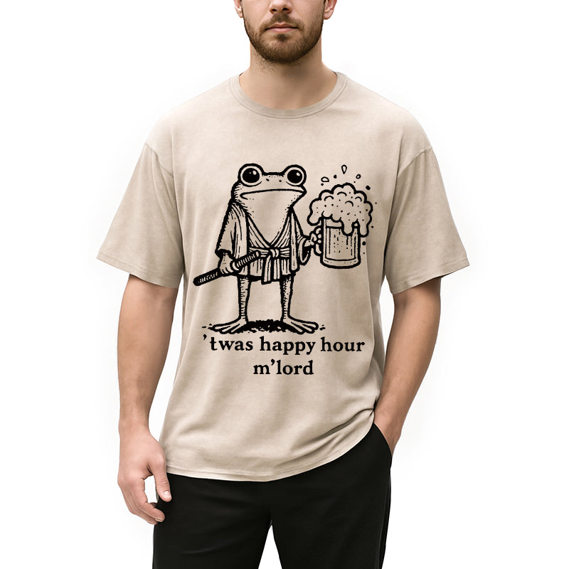 Happy Hour Frog Washed T-Shirt