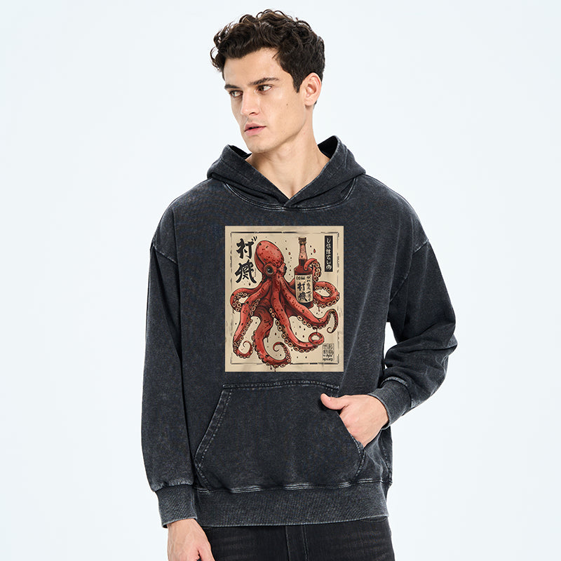 Osaka Saké Octopus Washed Hoodie