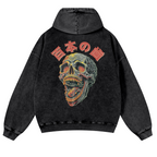 Skull Vintage Washed Cotton Back Art Hoodie