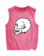 Cat Fish & Skull Vintage Distressed Washed Tank Top