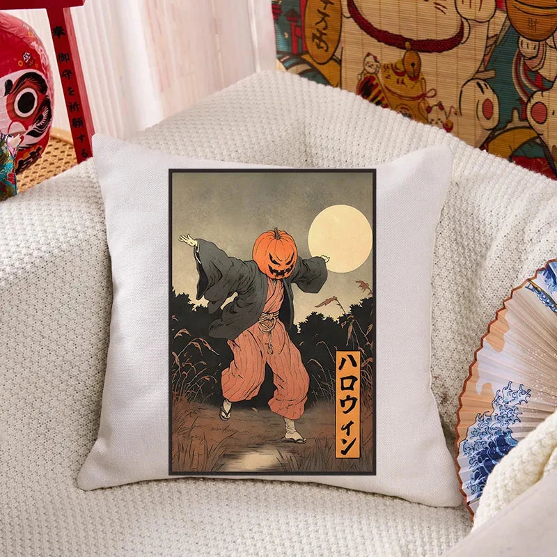 Japanese Pumpkin Monster Cushion Pillow