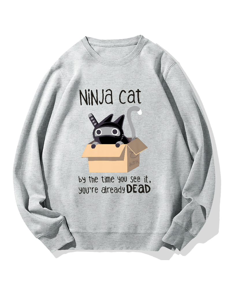 Ninja Cat Cotton Sweatshirt