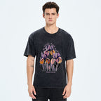 "Be Still and Know"Psalm 46:10 Iris Floral Washed T-Shirt