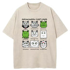 Meowoween Costumes Washed T-Shirt