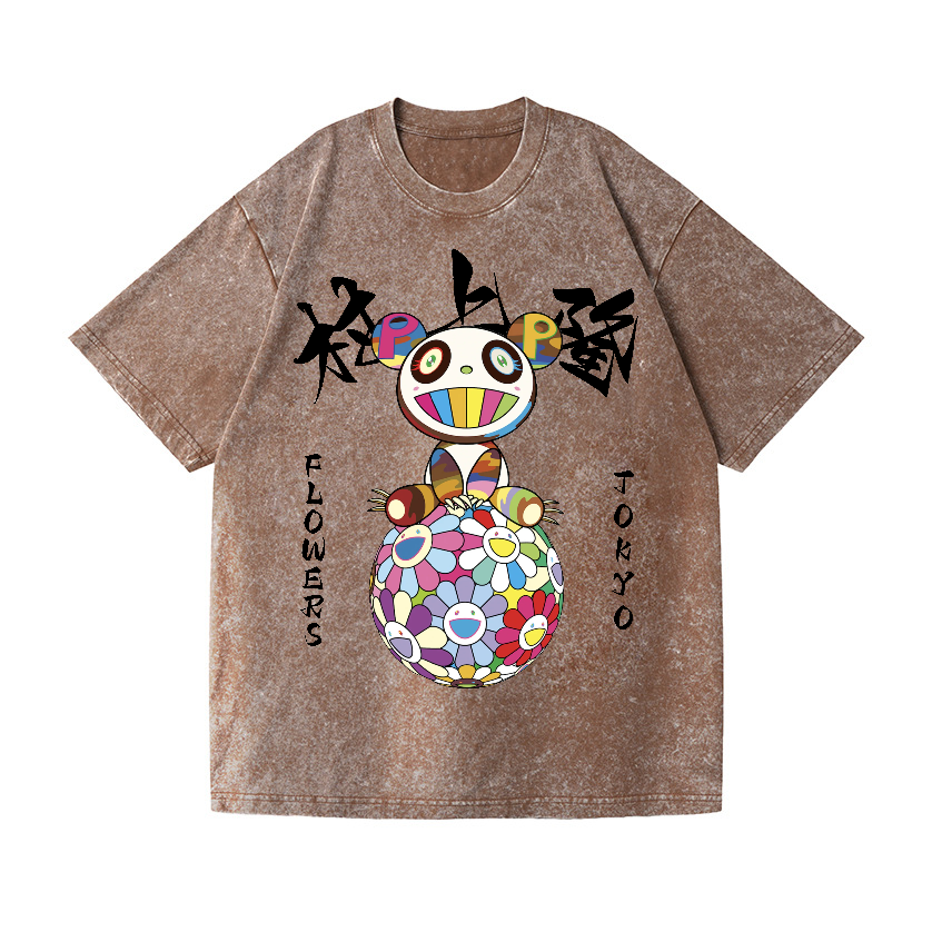 Japan Panda Vintage Wash Japanese Design T-Shirt