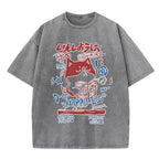 Comic Cat Washed T-Shirt