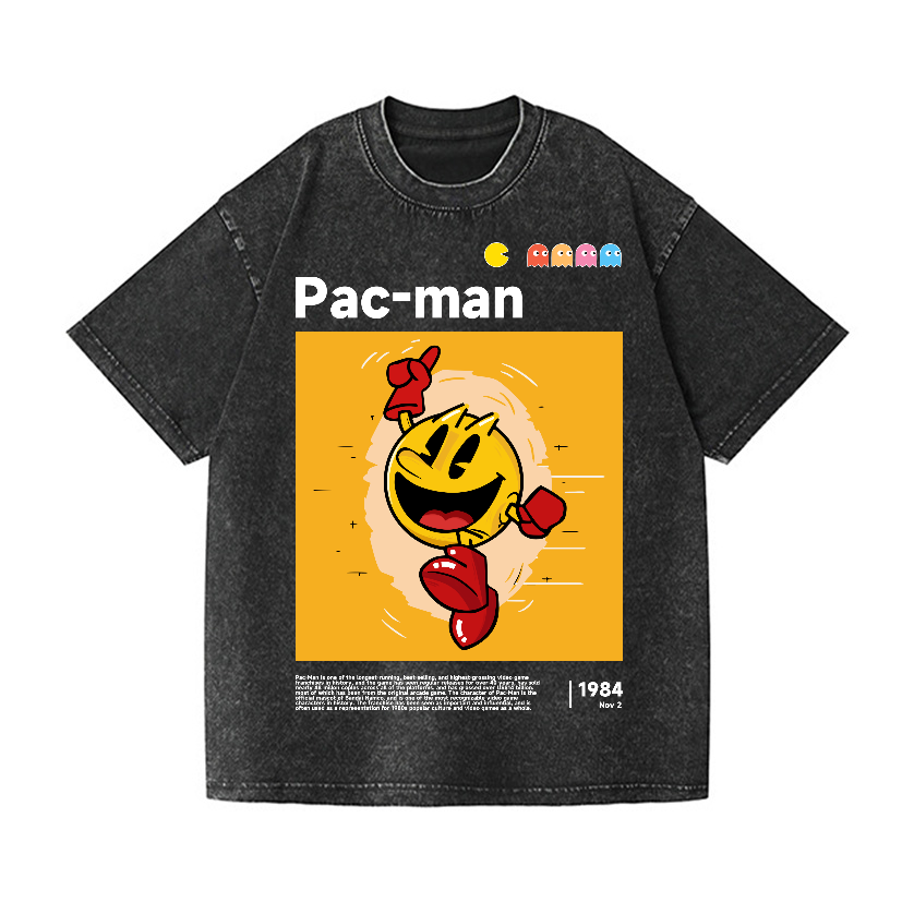Pacman Vintage Wash Japanese Design T-Shirt
