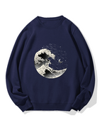 Astronaut surfing the waves Cotton Sweatshirt