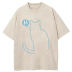 Mu Cat Washed T-Shirt