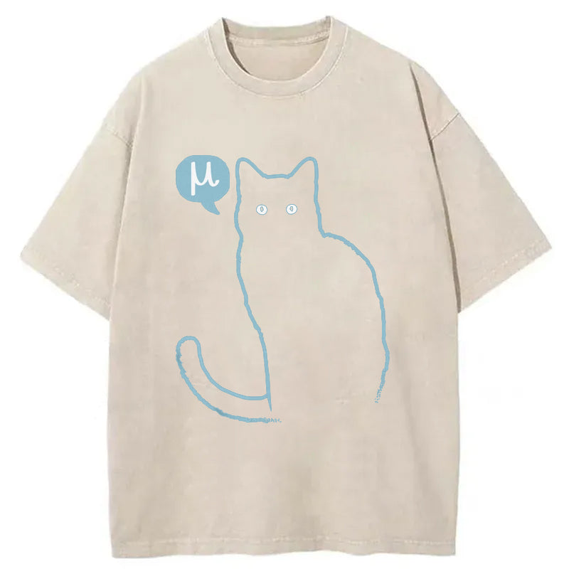 Mu Cat Washed T-Shirt