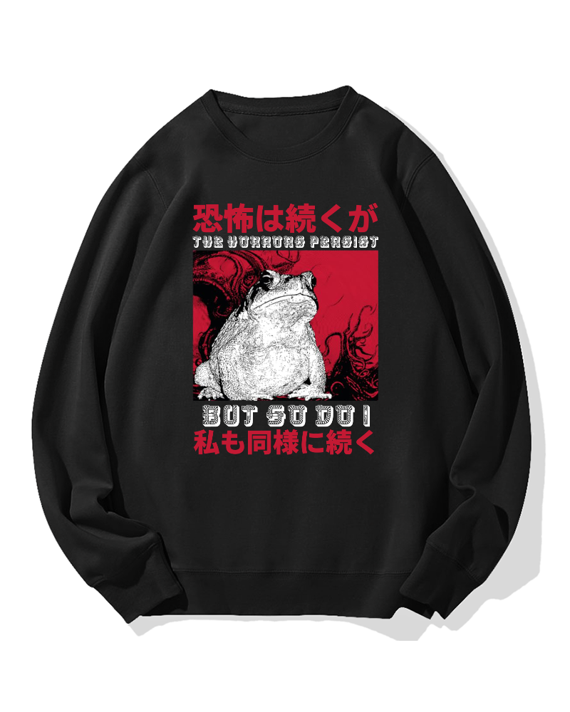 Scary frog Cotton Sweatshirt