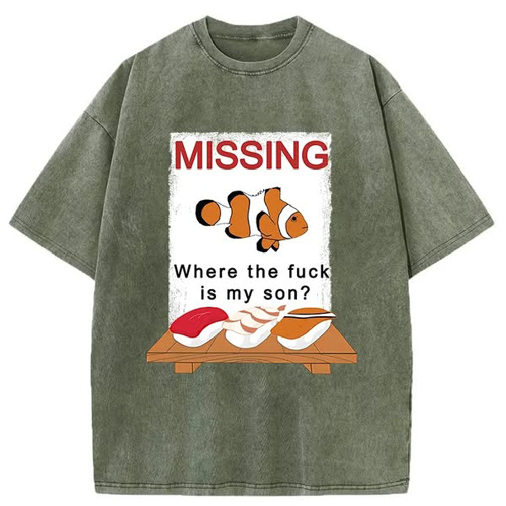 Clownfish Sushi Washed T-Shirt