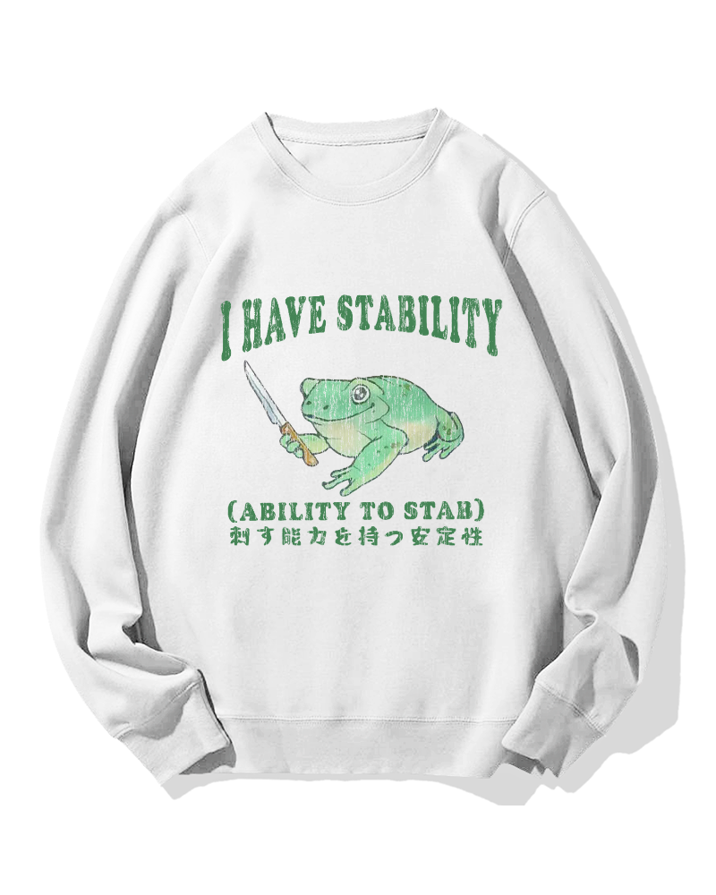 Mentally Stable Assassin Frog Cotton Sweatshirt